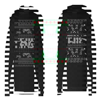Ugly Christmas Sweaters Matching Tennis Holiday Tank Top Long Sleeve T-Shirt - Monsterry