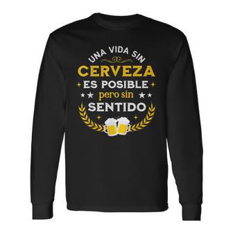 Unaida Sin Cerveza Es Posible Cerveza Divertida Para Papá Camiseta de manga larga - Regaloses