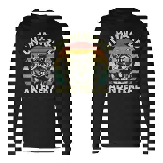 Unhinged And Feral Raccoon Vintage Graphic Toddler Men Long Sleeve T-Shirt - Seseable
