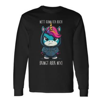 With Unicorn Saying Langarmshirts - Geschenkecke