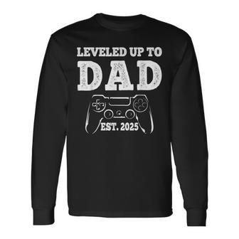 Updated To Papa-Level Unlocked Approx 2025 New Daddy Gamer Langarmshirts - Geschenkecke