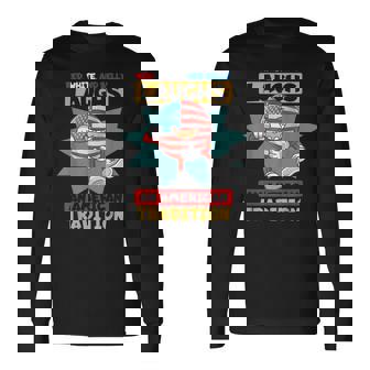 USA Red Belly Laugh American Tradition Long Sleeve T-Shirt - Monsterry