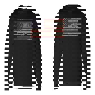 USS Harry S Truman CVN-75 Aircraft Carrier USA Flag Long Sleeve T-Shirt - Monsterry