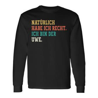 Uwe Saying First Name Name Uwe Langarmshirts - Geschenkecke