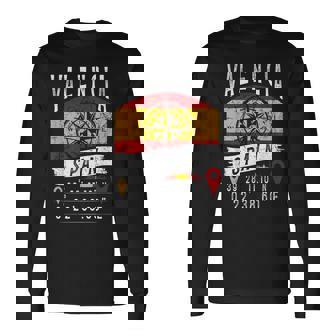 Valencia España Bandera Gps Coordenadas Dealencia Camiseta de manga larga - Regaloses