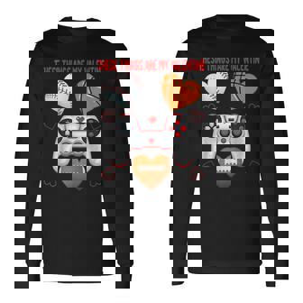 Valentines Day Boys Hearts Gaming Football Baseball Love Long Sleeve T-Shirt - Thegiftio
