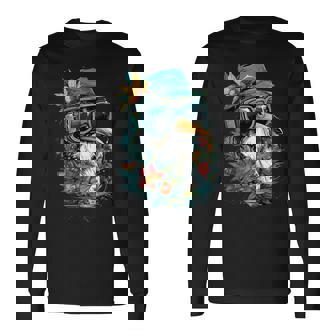 Viaje Deerano Divertido Retroacaciones Camper Playa Sol Surf Divertido Camiseta de manga larga - Regaloses