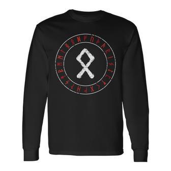 Viking Rune Othala Runic Circle Nordic Mythology Celtic Langarmshirts - Geschenkecke