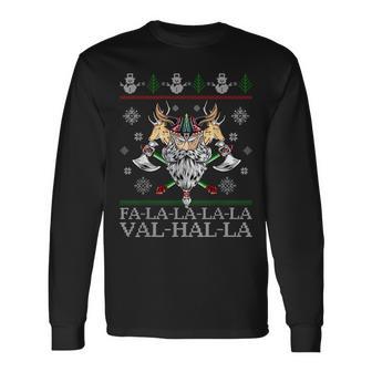 Viking Santaiking Christmas Jumper Falalalaalhalla S Langarmshirts - Geschenkecke