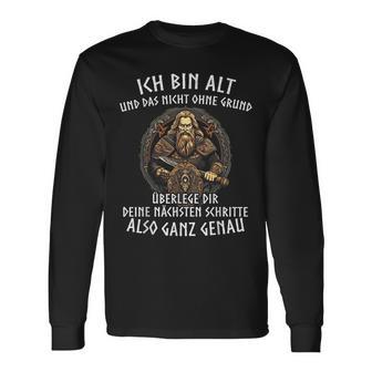 Viking Wolf Nordic Mythology Runes Norman Langarmshirts - Geschenkecke