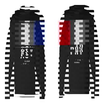 Ville De Passy France Fr Drapeau Français T-shirt à manches longues - Cadeauxyz