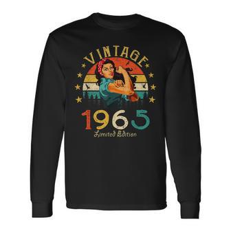 Vintage 1965 60 Geburtstag Frau Retro 60 Jahre Geschenk Langarmshirts - Geschenkecke