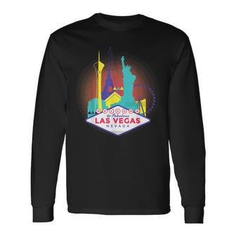 Vintage Lasegas Nevada -Acances De Casino À Lasegas Strip T-shirt à manches longues - Cadeauxyz