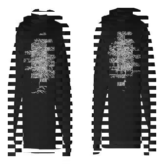 Vintage Oak Tree Tree Huggers Arborists Nature Lovers Long Sleeve T-Shirt - Monsterry