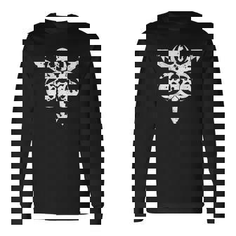 Vintage Skull Death Guard Symbol Skeleton Circle Long Sleeve T-Shirt | Seseable CA