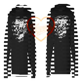 Vintage Tigers Heart Throwback Retro Styles Classic Long Sleeve T-Shirt - Thegiftio UK