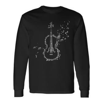 Violin &Iolin Music Notes Musician Langarmshirts - Geschenkecke