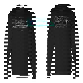 Voiture De Course Futuriste Circuit Tech T-shirt à manches longues - Cadeauxyz