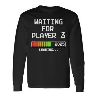 Werdender Papa 2025 Waiting For Player 3 Loading Pregnant Langarmshirts - Geschenkecke