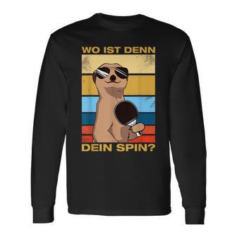 Where's Dein Spin Table Tennis Table Tennis Player Langarmshirts - Geschenkecke