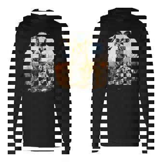 Wild Dogs Lovers Wild Dog Long Sleeve T-Shirt - Monsterry