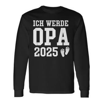 I Will Grandpa 2025 Baby Announcement Grandpa 2025 Langarmshirts - Geschenkecke