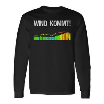 Wind Comes Kiter Surfer Saying Kitesurfer Windsurf Langarmshirts - Geschenkecke