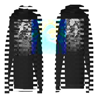 Window Abstract Jesus Christian Long Sleeve T-Shirt - Monsterry