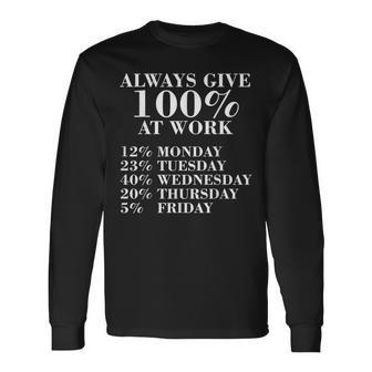 Worker Always Give 100 At Work Langarmshirts - Geschenkecke