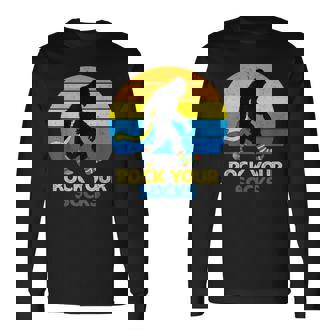World Down Syndrome Day Rock Your Socks Bigfoot Awareness Long Sleeve T-Shirt | Mazezy