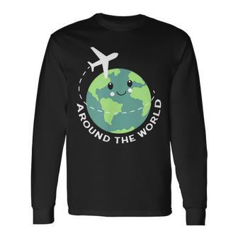 World Travel Around The World Trip Holidays Langarmshirts - Geschenkecke