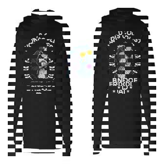 World's Coolest Dog Dad Papa Bernedoodle Long Sleeve T-Shirt - Thegiftio