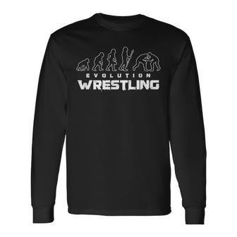 Wrestling Evolution Wrestler Wrestling Martial Arts Langarmshirts - Geschenkecke