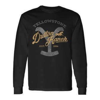 Yellowstone Dutton Ranch Est 1886 Iconic Logo Team Style Langarmshirts - Geschenkecke