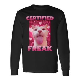 Zertifiziertes Freak Cat Meme Langarmshirts - Geschenkecke