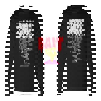 Zombie Bait Reaching From The Grave Halloween Zombie Long Sleeve T-Shirt - Monsterry