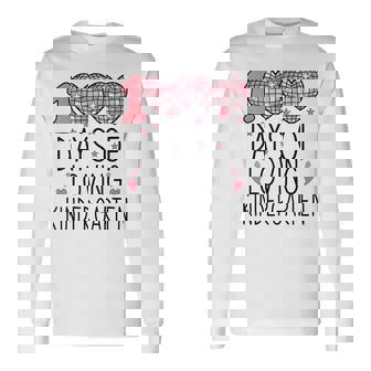100 Days Of Loving Kindergarten Heart 100Th Day Of School Long Sleeve T-Shirt | Mazezy