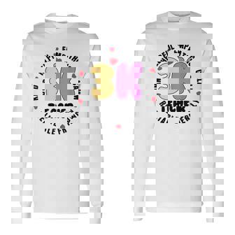 3K Teacher Squad Threes Crew PreK Elementary Team Long Sleeve T-Shirt - Monsterry