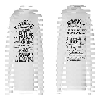 40Th Birthday Legends Born In January 1984 40 Years Old Long Sleeve T-Shirt | Mazezy