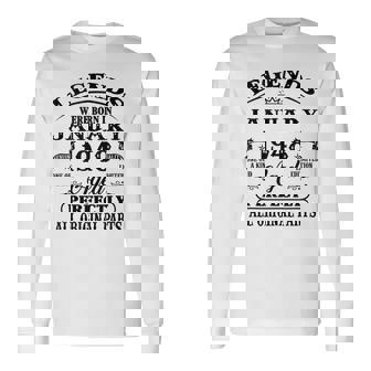 77Th Birthday Legends Born In January 1948 77 Years Old Long Sleeve T-Shirt | Mazezy