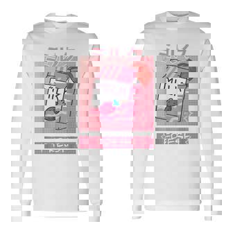 90S Japanese Otaku Stylish Aesthetic Milk Strawberry Shake T-shirt à manches longues - Cadeauxyz