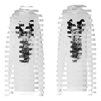 African Painted Dog Close-Up For Wild Dog Fans Long Sleeve T-Shirt - Monsterry