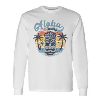 Aloha Hawaii Retro Sunset Tiki Hawaii Beachintage Langarmshirts - Geschenkecke