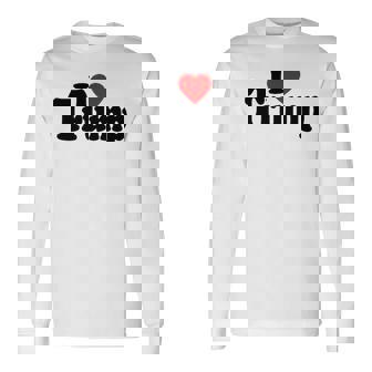 Amo Corazón Donald Trump Djt Camiseta de manga larga - Regaloses