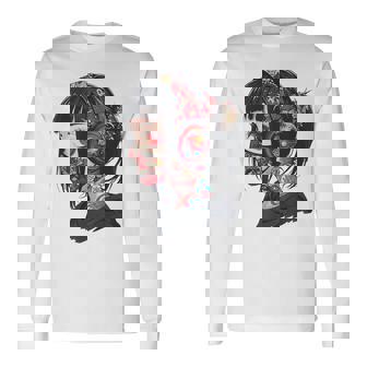 Anime Manga Gráfico Ojos Rojos Arte Anime Camiseta de manga larga - Regaloses