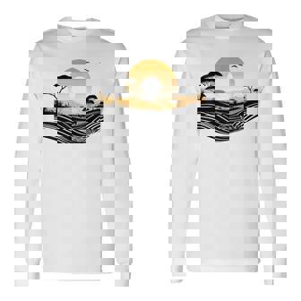 Atardecer Africano Baobab Árboles Naturaleza Paisaje Camiseta de manga larga - Regaloses