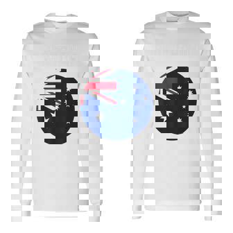 Australia Flag Modern Long Sleeve T-Shirt | Mazezy