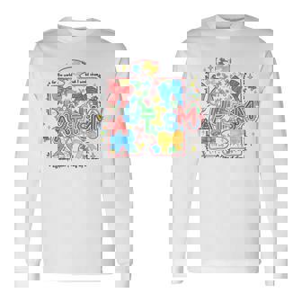 Autism Awareness Coquette Bow Autism Awareness Puzzle Piece Long Sleeve T-Shirt - Monsterry