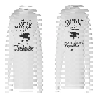 Beef Cow Farmer Tshirt Hereford Cattle Vintage Look Cow Tee Long Sleeve T-Shirt - Monsterry