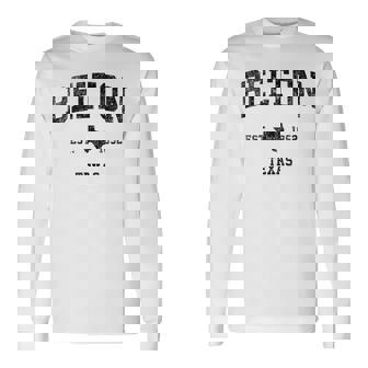 Belton Texas TX Vintage Sports Print Long Sleeve T-Shirt - Monsterry